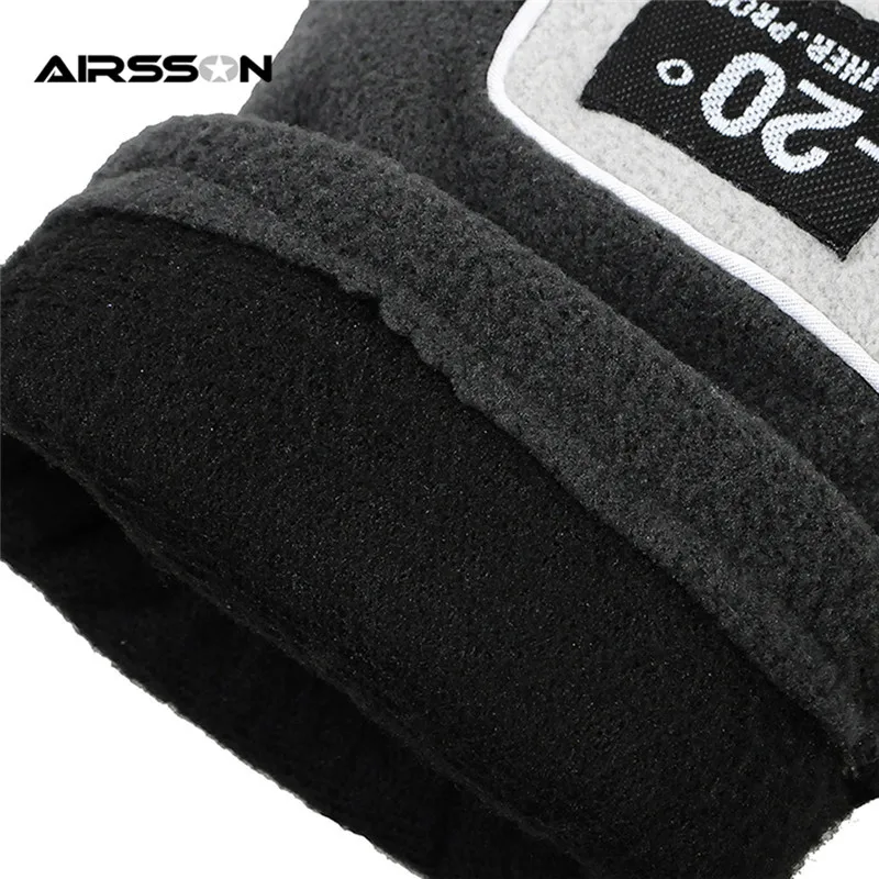 Outdoor Winter Sports Warm Fleece Full Finger Gloves Hunting Breathable Cycling Motorcycle Ski Snowboard Anti-skid Luva Ciclismo