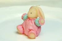 10pcs lovely rabbit candle wedding baby shower birthday souvenirs gifts favor packaged with pvc box