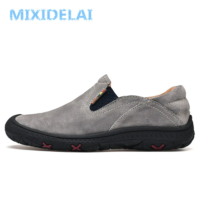 MIXIDELAI/мокасины; мужские лоферы; Мужская обувь; слипоны на плоской подошве; натуральная кожа; обувь для вождения; прогулочная мягкая обувь; Качественная весенняя обувь