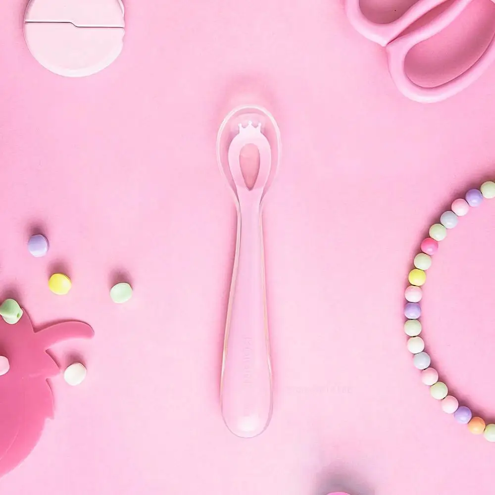 Новинка XIAOMI MIJIA KOLAMAMA детская деформационная Ложка силиконовая ложка для кормления пищевые тренировочные инструменты безопасные мягкие и удобные милые подарки