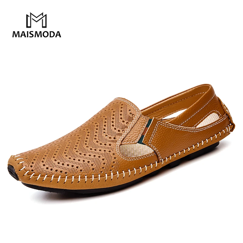 MAISMODA/2019 г. Летняя повседневная обувь Мягкая дышащая для вождения из натуральной