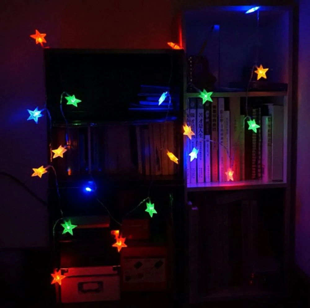 СВЕТОДИОДНАЯ Гирлянда со звездами 3/5/10 м|fairy lights wedding|lighting weddingslight christmas |
