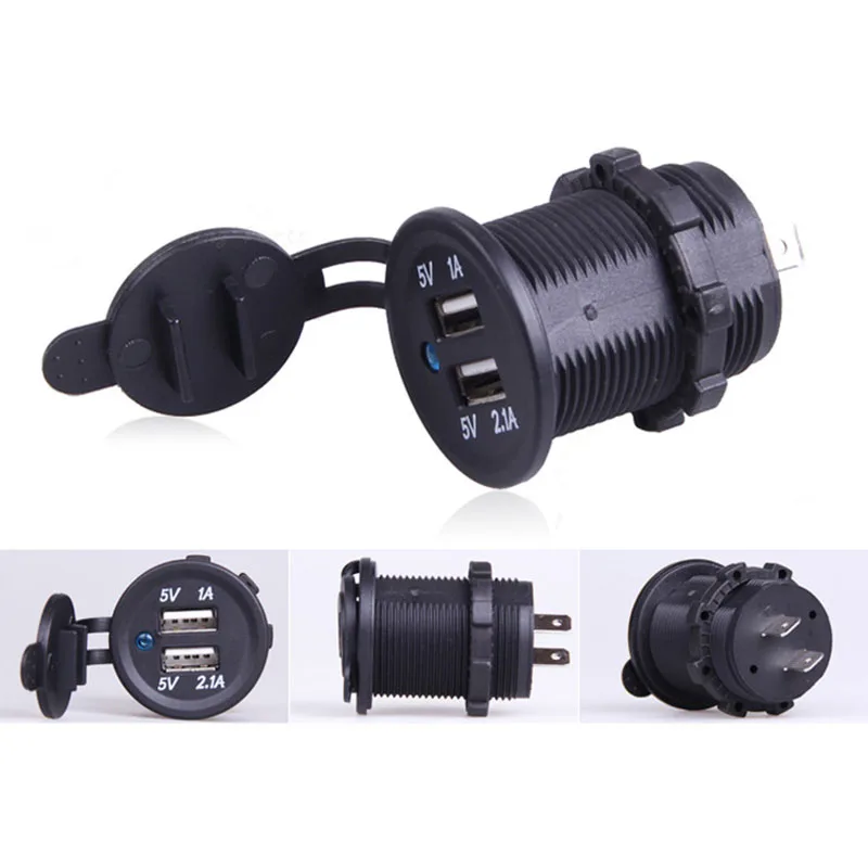 Адаптер USB для мотоцикла автомобиля 5 В 1 А 2 12 24 В|lighter socket|car cigarette lighter socketcigarette socket |