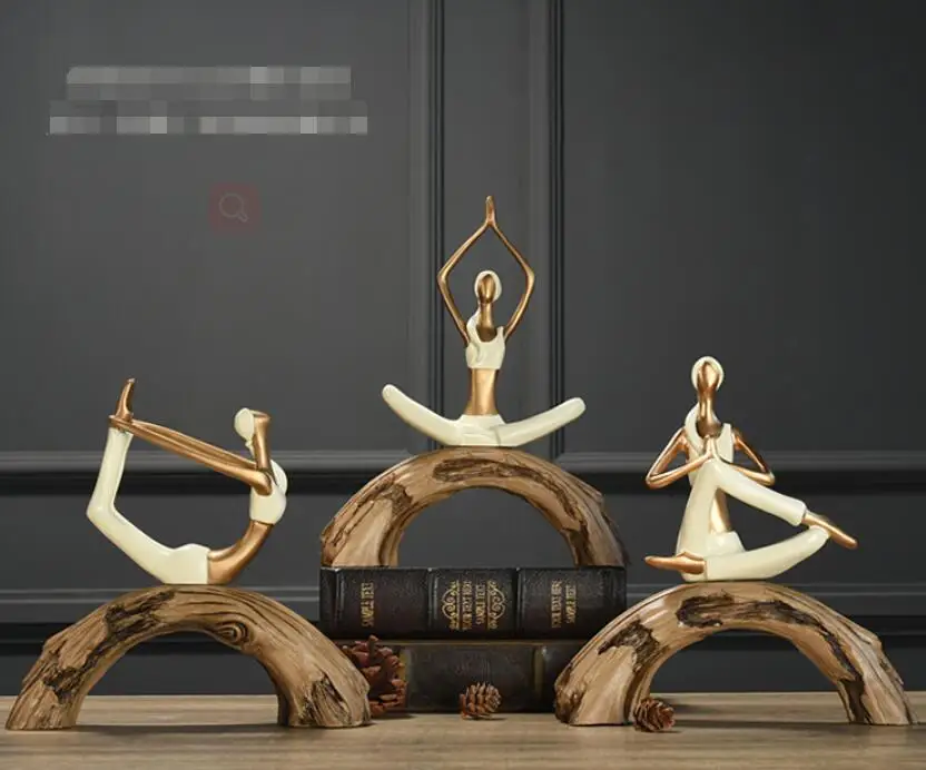 Новинка изысканная красивая девушка украшение для дома Йога скульптура модный