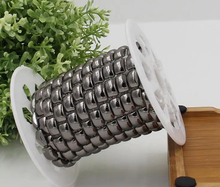 20 ярдов прямоугольные бусины с УФ покрытием отделка цепи для шитья Apperal мешок