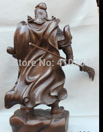 20 &quotКитайский падаук дерево Гуан Гонг Ю воин Бог езда лошадь меч резная статуя |