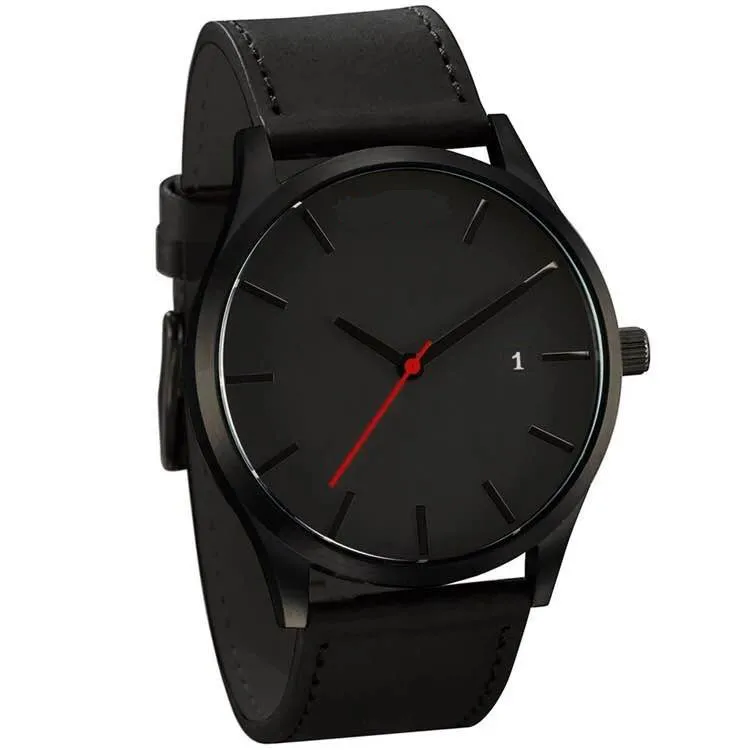 Reloj 2019 модные военные кварцевые мужские часы с большим циферблатом кожаные