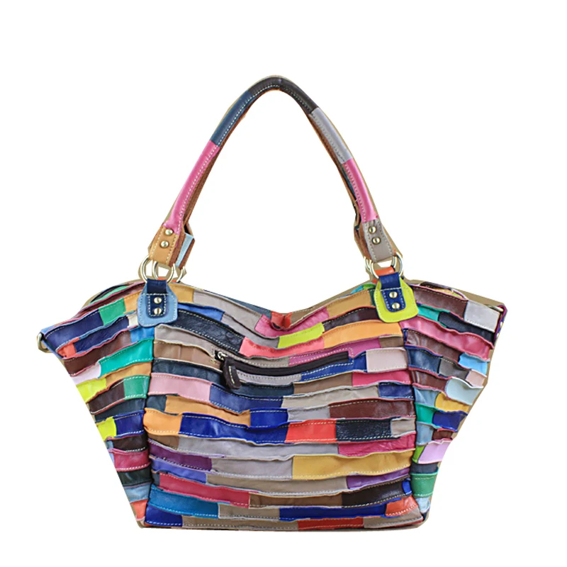 Женская сумка-тоут из натуральной кожи с ручками и плечевым ремнём | Багаж сумки