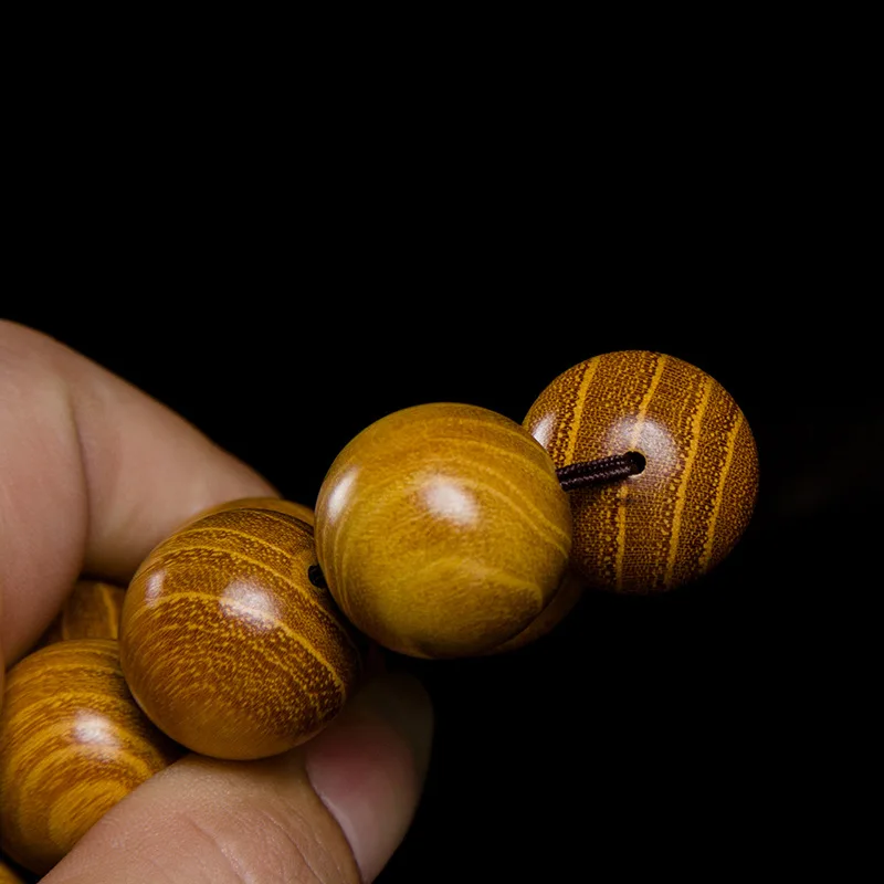 Оптовые золотые деревянные браслеты круглые бусины удача дерево Будда бусы