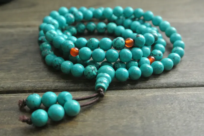 Natural Howlite 6mm 108 Beads Prayer Mala Bracelets Buddhist Jewelry For Man and Women | Украшения и аксессуары