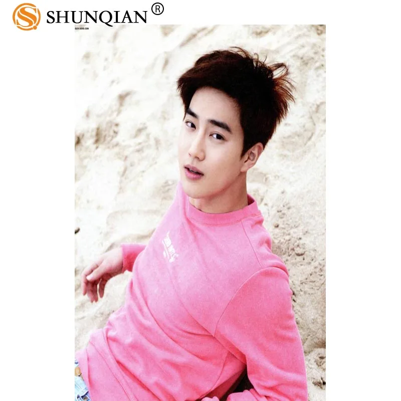 Новое поступление Шелковый постер KPOP EXO SUHO с индивидуальным принтом модный
