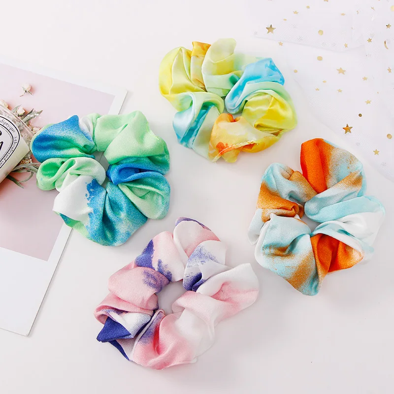 Новинка женские элегантные яркие необработанные эластичные повязки для волос