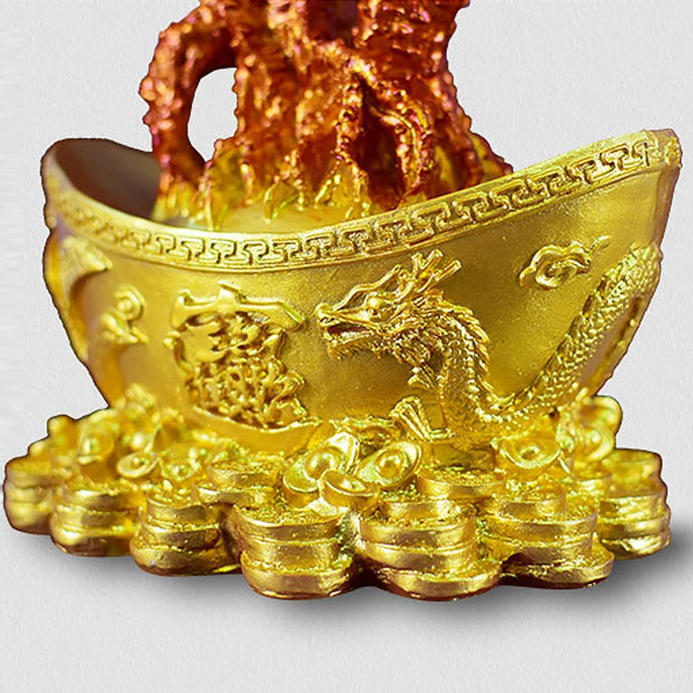 Gold Ingot Tree Ornament Fortune Beautiful Yuanbao Golden Wedding Home Decoration Gift Crafts | Дом и сад