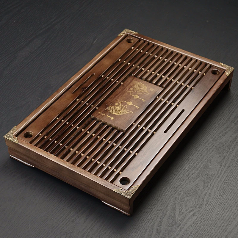 Деревянный чайный поднос с лотком|Чайные подносы| |