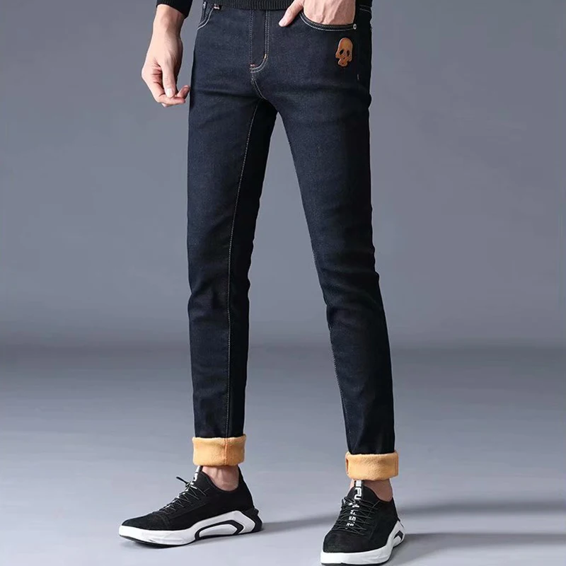 

Черные брюки на молнии, брюки для мальчиков, мужские джинсы, длинные брюки, мужские зимние джинсы 2019, джинсовые длинные брюки для мужчин