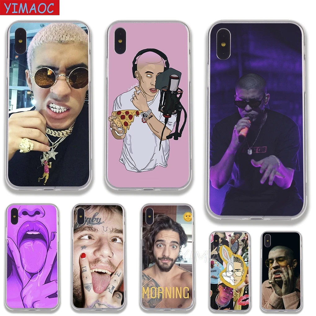 YIMAOC Lil Peep Bad Bunny Maluma дизайн мягкий чехол TPU для iPhone 8 7 6 6S Plus 5 5S SE X XR XS 11 Pro Max.