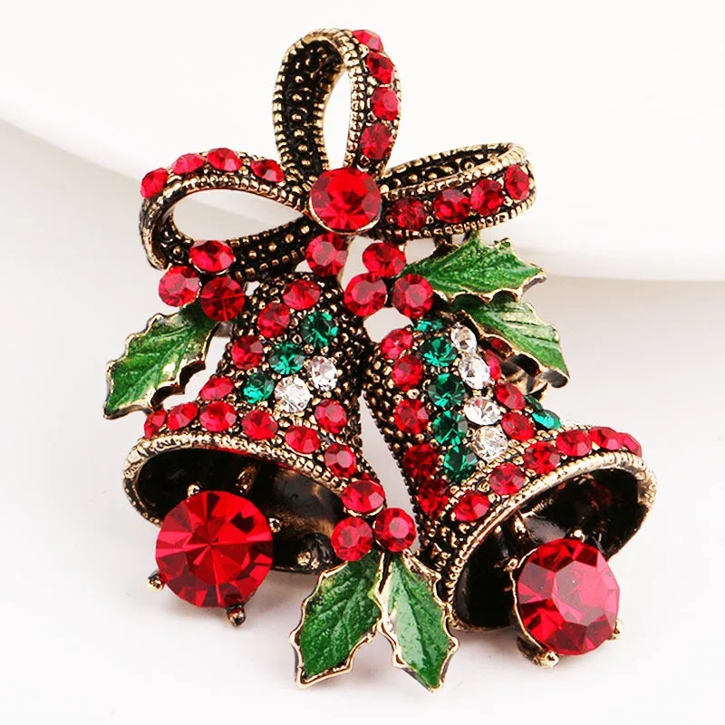 Christmas wear pin creative gifts bow tie high-end brooch retro bell Brooch wish | Украшения и аксессуары