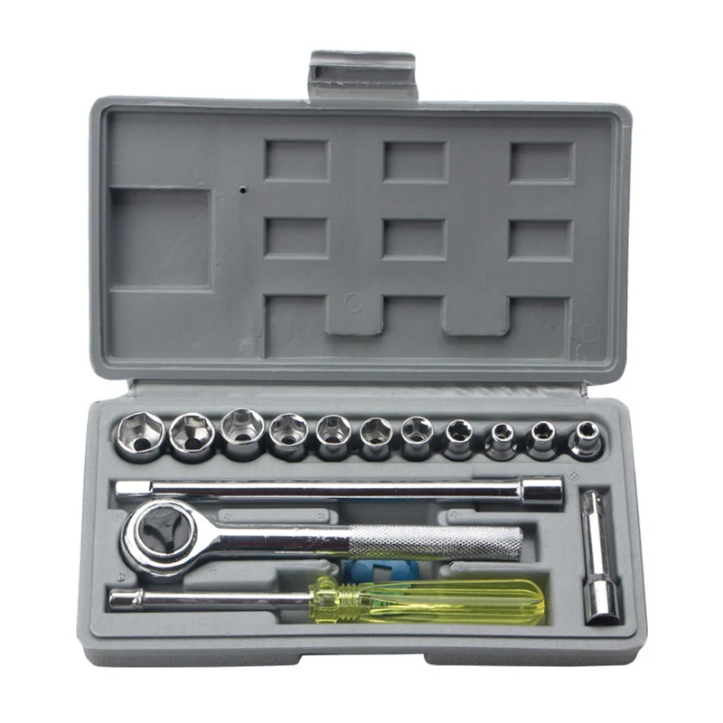 

17pcs/set Hexagonal Sleeve Nut Wrench Set Hardware Repairing Tool Set WWO66