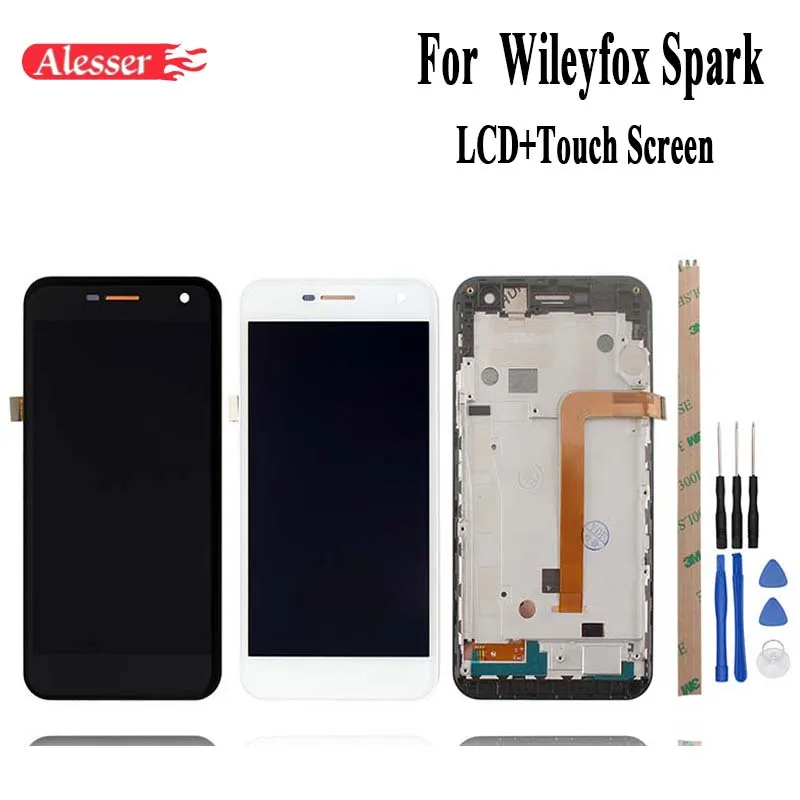 ЖК-дисплей Alesser для Wileyfox Spark 5 0 дюйма панель сенсорного экрана в сборе ремонтные