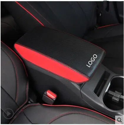 Кожаный подлокотник из углеродного волокна для Subaru XV 19 AB394 - Название цвета: Carbon Fibre