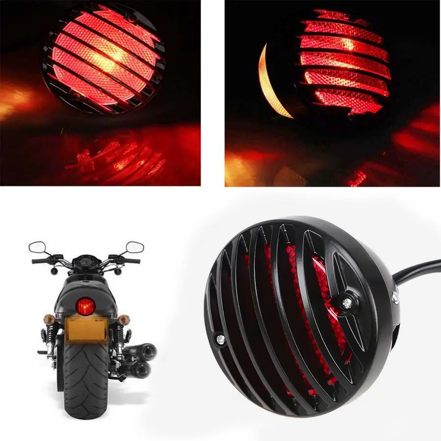 

Задний стоп-сигнал для мотоцикла Harley Bobber Chopper, черный, на заказ, 12 В