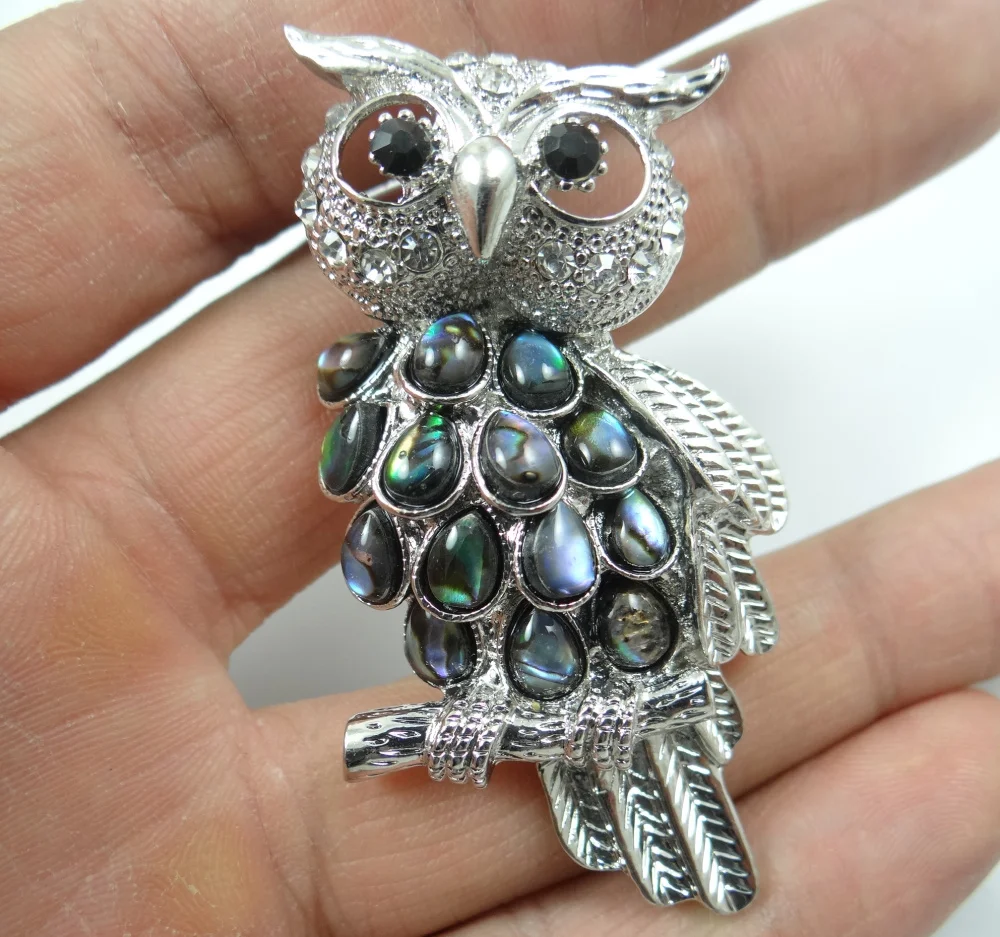 Ожерелье с кулоном в виде совы 57*36 мм|abalone shell|shell carvedshell abalone |