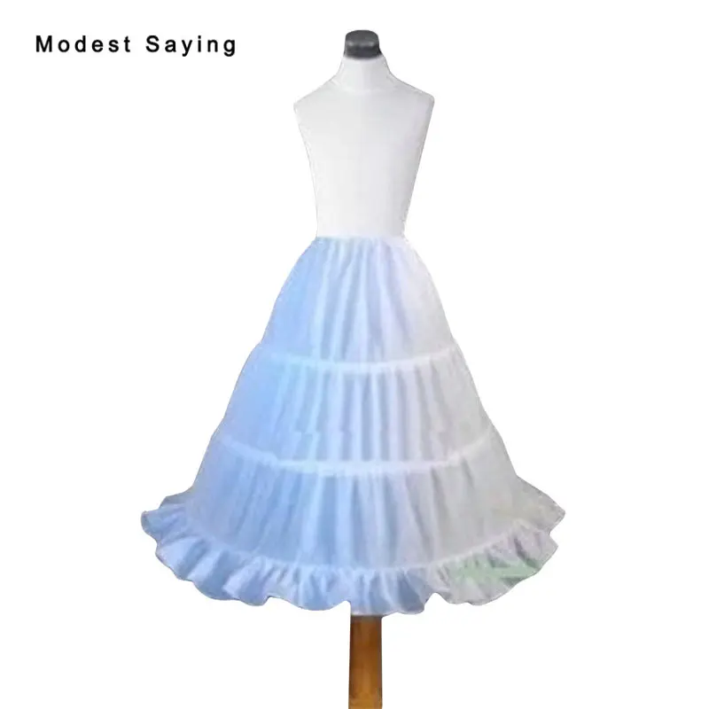 

Jupon Mariage Tea Length Petticoat 2018 Underskirt For A-Line Flower Girls Dresses Child Wedding Accessories Lolita Crinoline