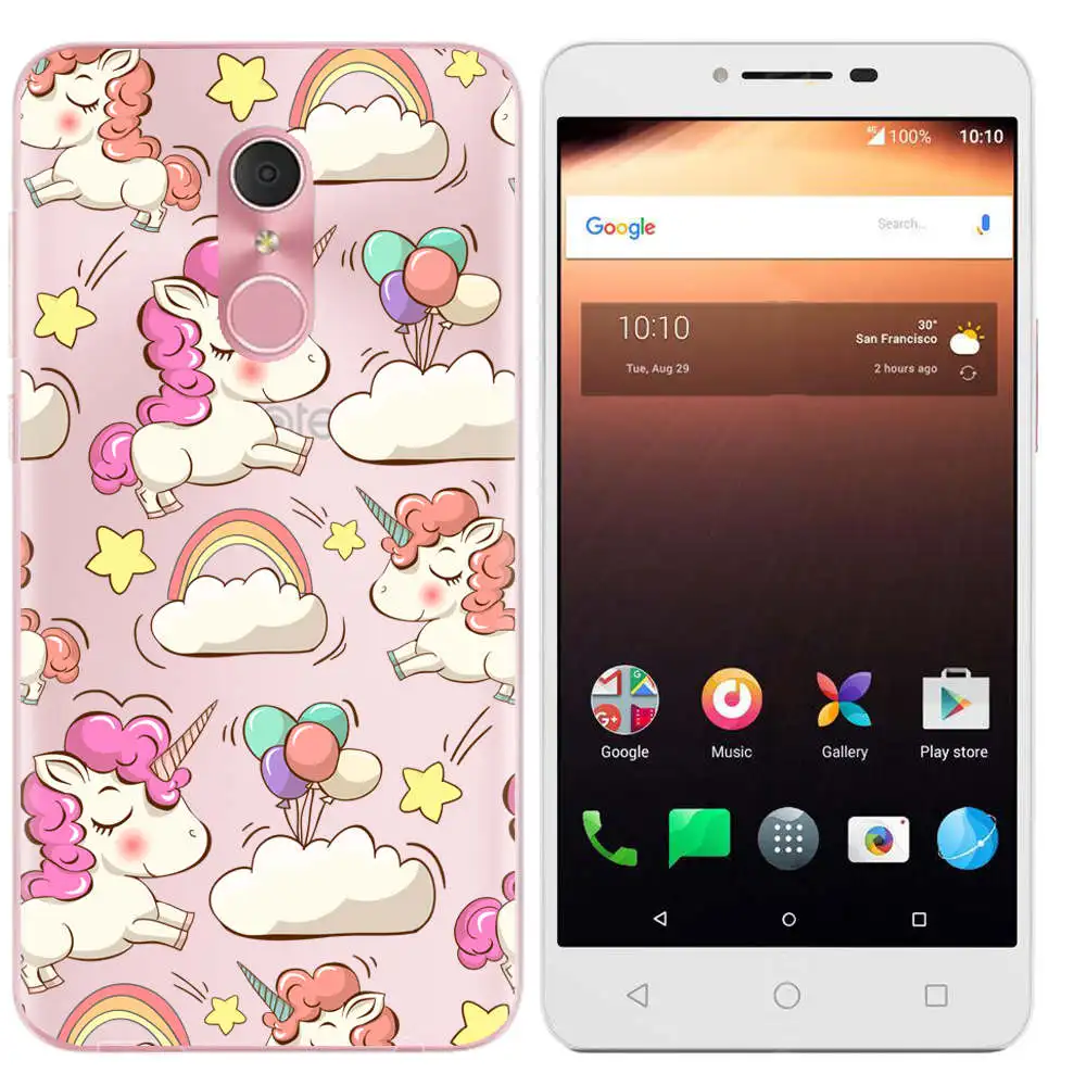 TPU Soft Cases for Alcatel A3 Plus Silicone Case 5.5&quot Cute Coque Phone Back Cover Cartoon Fundas |