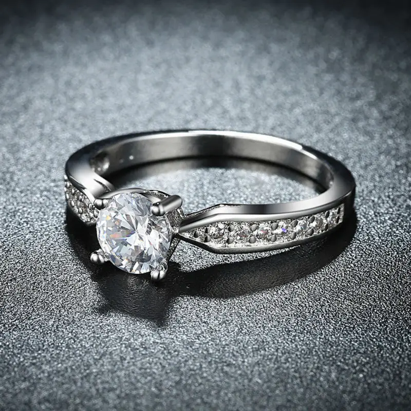 Очаровательные и винтажные женские ювелирные изделия Anillos 18 K Белый Золотой