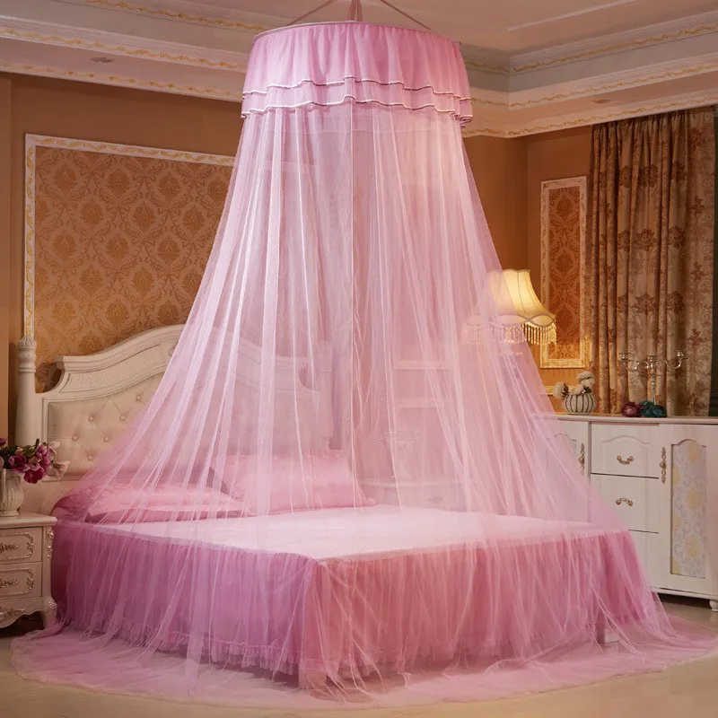 Lace Insect Bed Canopy Netting Princess Mesh Fabric Home Textile Wholesale Bulk Large Elegant Hung Dome Mosquito Nets For Summer |