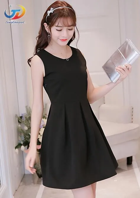 Tenglongwl Повседневное женское платье Для женщин Милое Платье Bodycon Элегантный черный