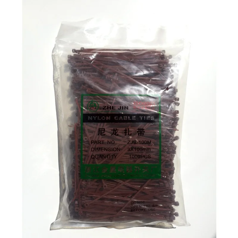Zhejin (1000 шт.) zj 3 * 100 мм (4 &quotx14lbs) цвет нейлон Пластик Zip trim Обёрточная бумага