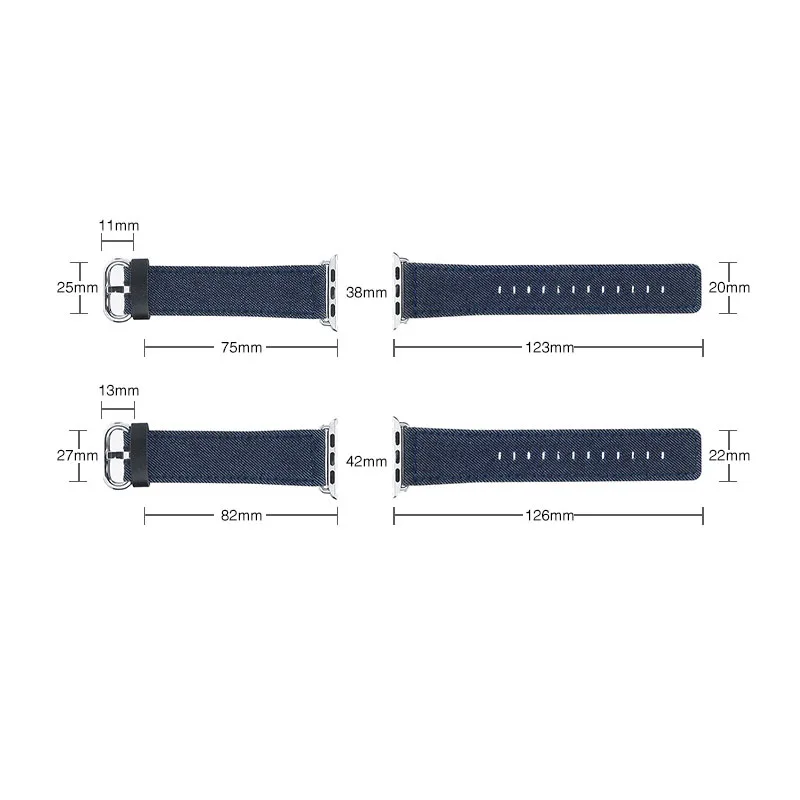 Ремешок для часов Apple Watch Band 42 мм 38 высококлассный роскошный джинсовый браслет из