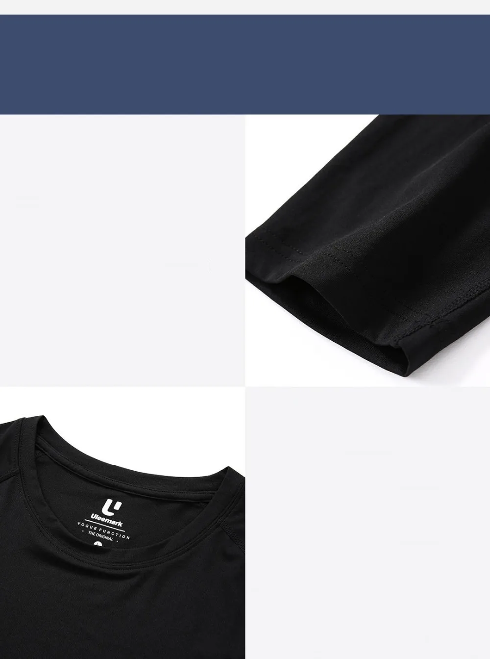 Xiaomi Uleemark Мужская Спортивная Футболка с круглым вырезом и длинным рукавом, облегающая теплая толстовка с высоким эластичным светоотражающим принтом