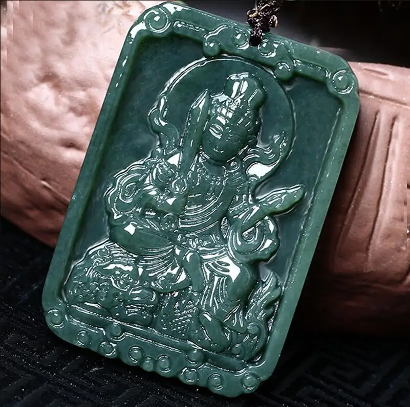 Natural hetian yu manchurian Buddha pendant protective god pendant/ | Украшения и аксессуары
