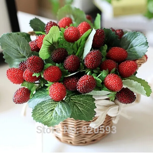 9 фруктов украшения цветок искусственные фрукты весло клубника Фото Реквизит искусственные растения для декора корзина-ваза