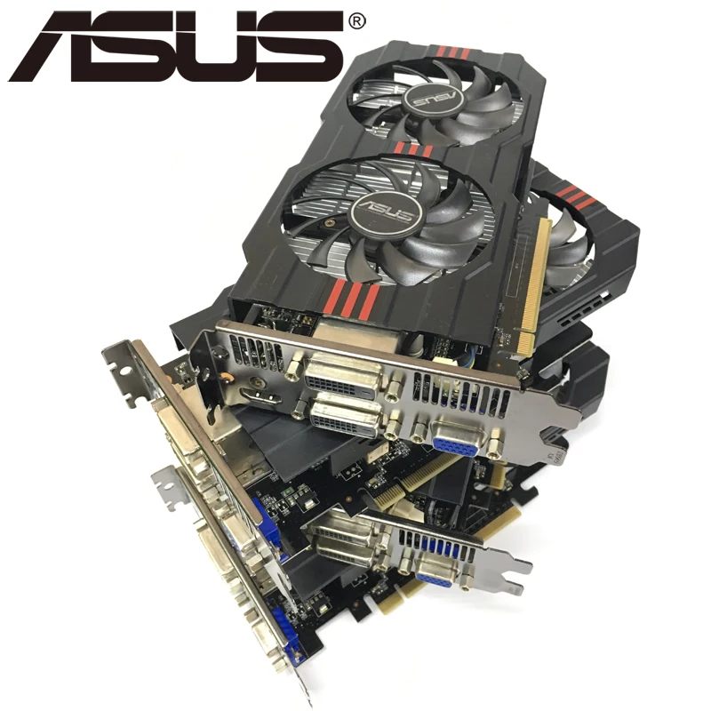 Оригинальная Видеокарта ASUS 4 шт. GTX 750 Ti 2 Гб бит GDDR5 видеокарты для nVIDIA Geforce 750Ti б/у VGA