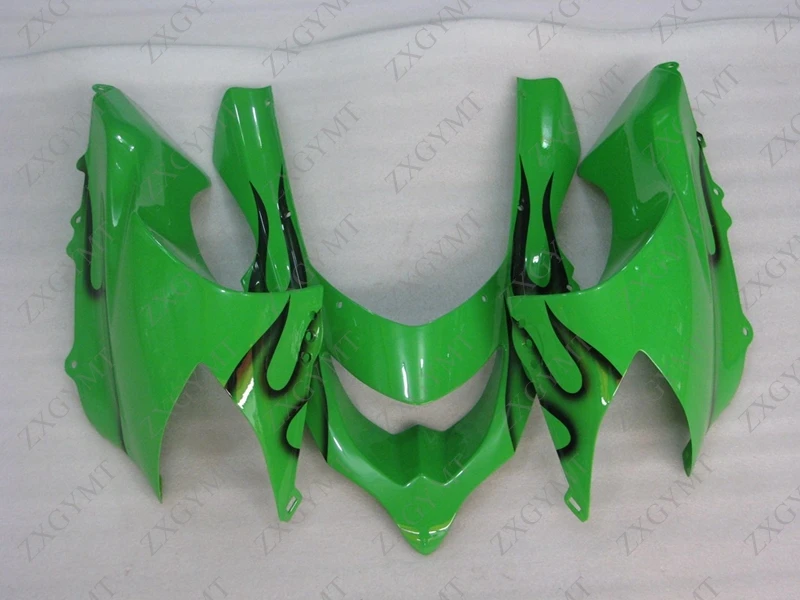 Bodywork Ninja ZX 10r 2004 - 2005 Green Black Flame Fairing Kits ZX-10r 05 | Автомобили и мотоциклы