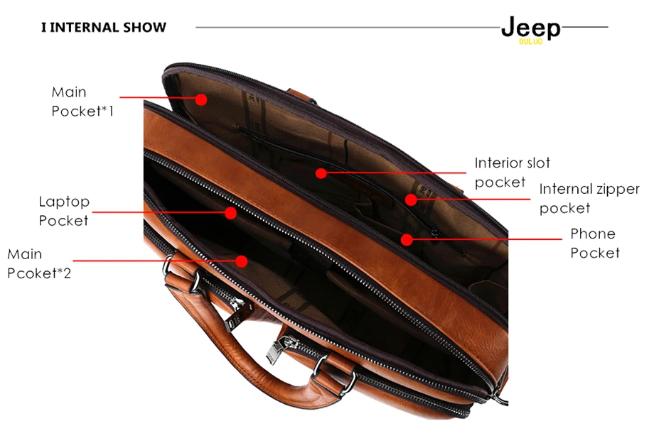 JEEP BULUO, брендовый мужской портфель, большая вместительность, кожа, Повседневная сумка на плечо для мужчин, для ноутбука, деловые сумки, сумки, высокое качество, Новинка