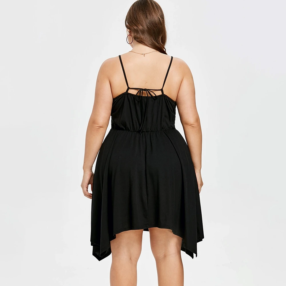 Бесплатная доставка Большие размеры вышивки Cami платье Для женщин летние