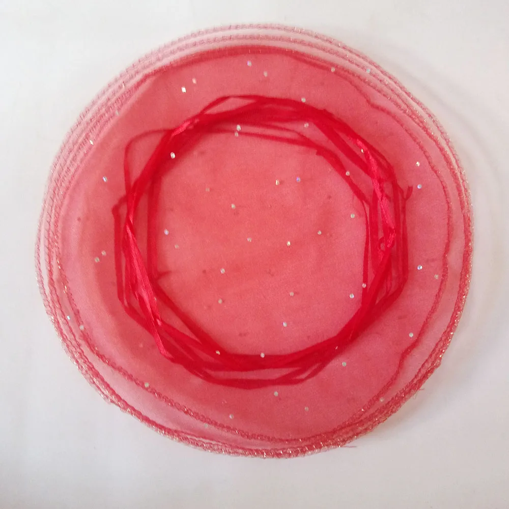 Красные подарочные сумки из органзы с завязкой, с круглым вырезом Свадебная сумка для конфет подарочные сумки для ювелирных изделий/вечеринок/женщин Упаковочные пакеты для хранения