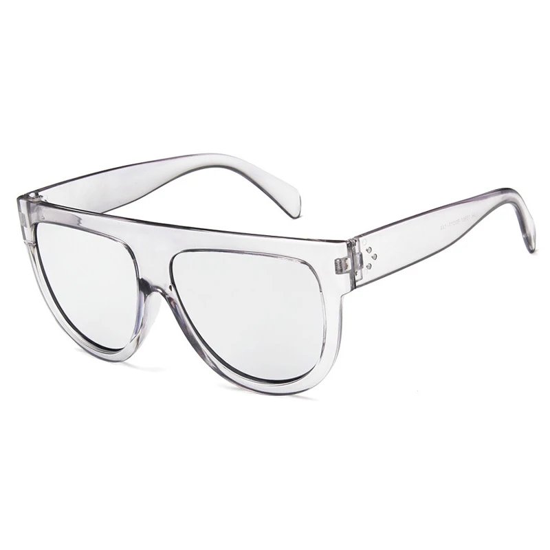C5 Silver Mirror Ким солнечные очки в стиле Кардашьян женские винтажные Ретро плоский верх градиентный щит черные солнцезащитные очки Пилот Роскошные Дизайнерские Большие очки - Цвет линз: C5 Silver Mirror