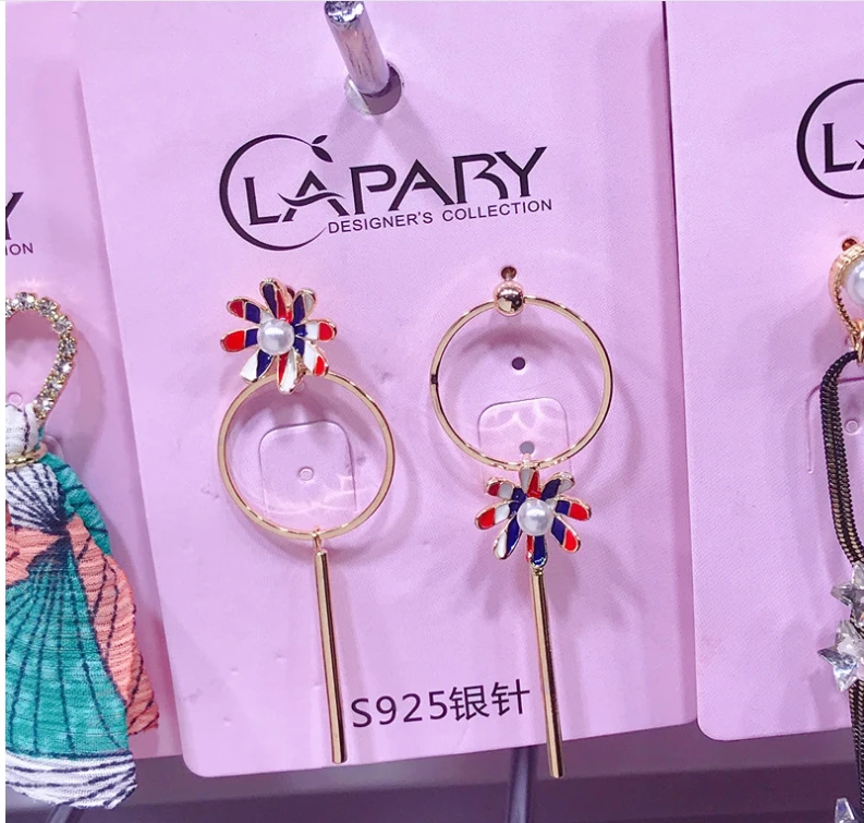 2019 модные милые серьги в японском и корейском стиле для девушек простые висячие с