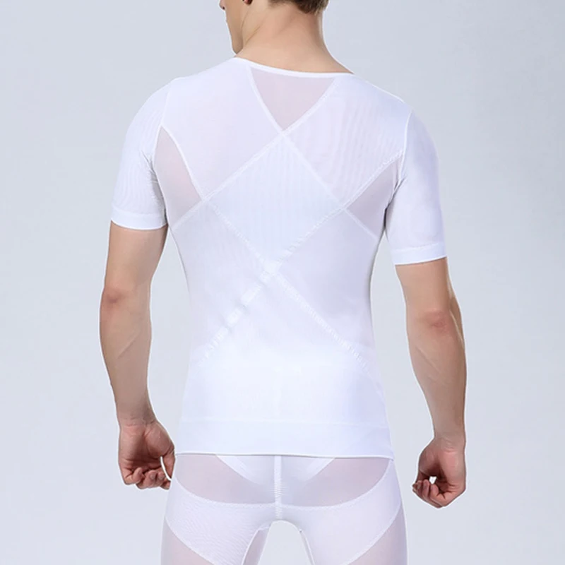 Хит Мужская корректирующая одежда для похудения компрессионная футболка с