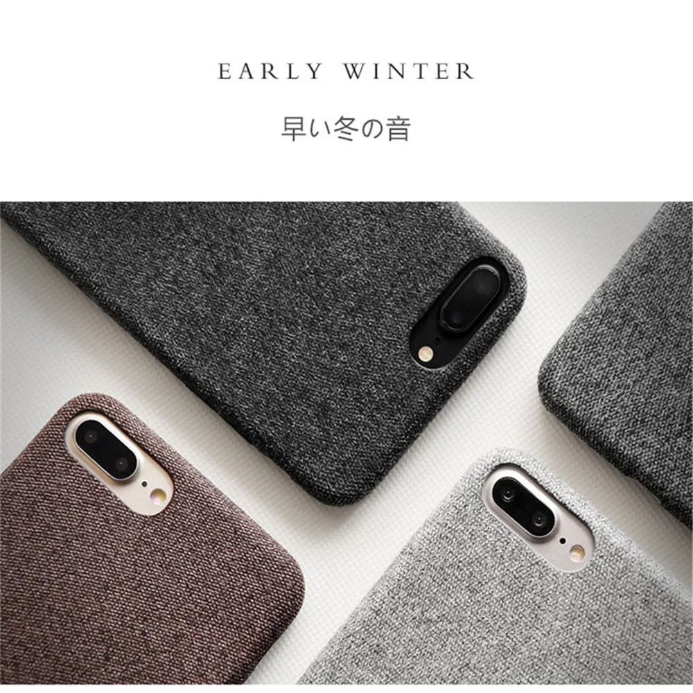 QINUO тканевый зимний чехол для телефона для iphone 8 X XR XS MAX задняя крышка мягкий чехол s для iphone 6S 6 7 8 Plus милый корпус теплый чехол
