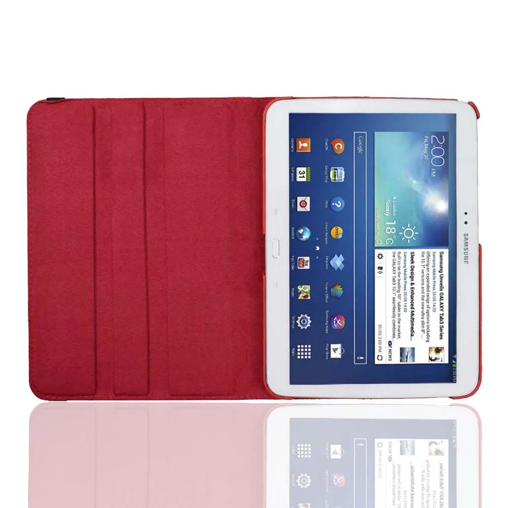 Tab 3 10,1 gt p5200 p5210 чехол 360 градусов вращающийся флип-чехол для Samsung GALAXY TAB 3 10,1 планшет стенд pu кожаный чехол