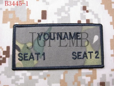 Multicam Black fonts Пользовательское имя Ленты текст бренд Боевая тактика Военная Вышивка патч крюк и петля на спине - Цвет: Multicam Black fonts