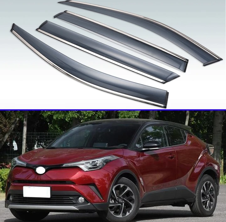 4 шт. пластиковые наружные дефлекторы для Toyota C HR CHR 2016 2017 2018 2019|Навесы и укрытия| |