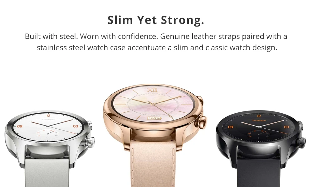 Смарт-часы Ticwatch C2, 1 год гарантии, мужские, wo, мужские, Strava, wifi, gps, IP68, водонепроницаемые наручные часы, длительное время ожидания, фитнес-трекер