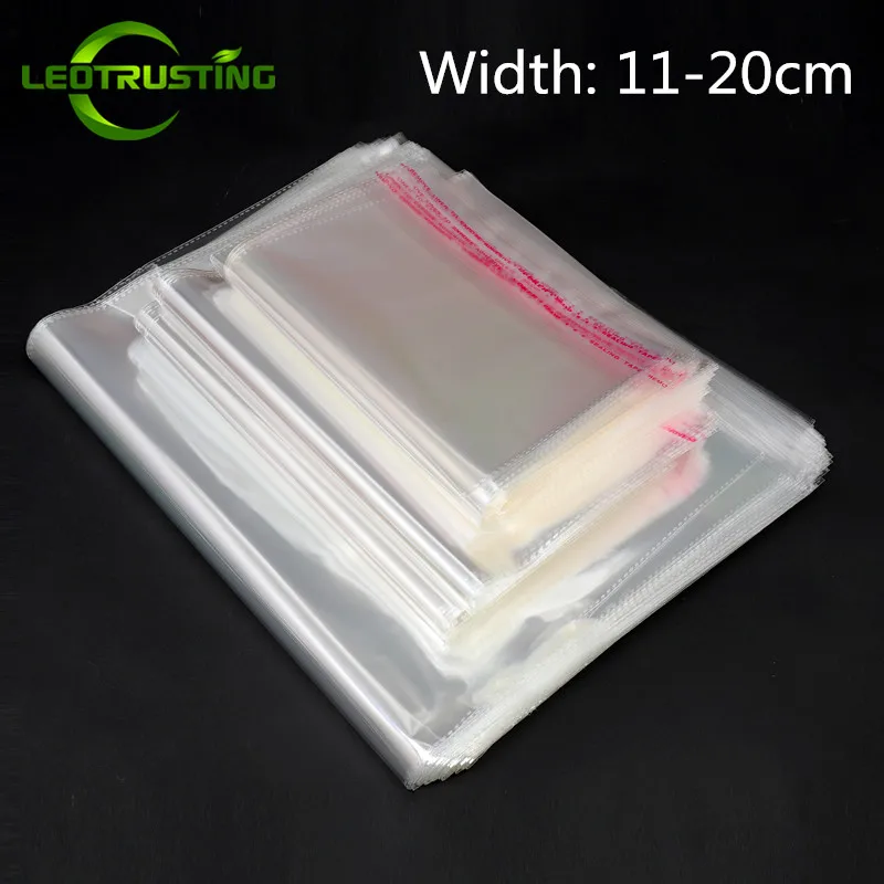

300pcs 11-20cm Width High Clear Resealable OPP Adhesive Bag Transparent Poly Packaging Bag OPP Self Sealing Plastic Gift Pouches
